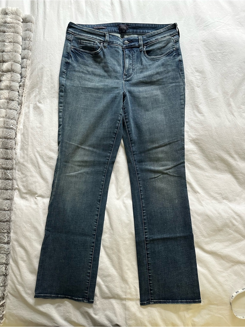 NYDJ Women's Marilyn Straight Jeans in Medium Blue Wash